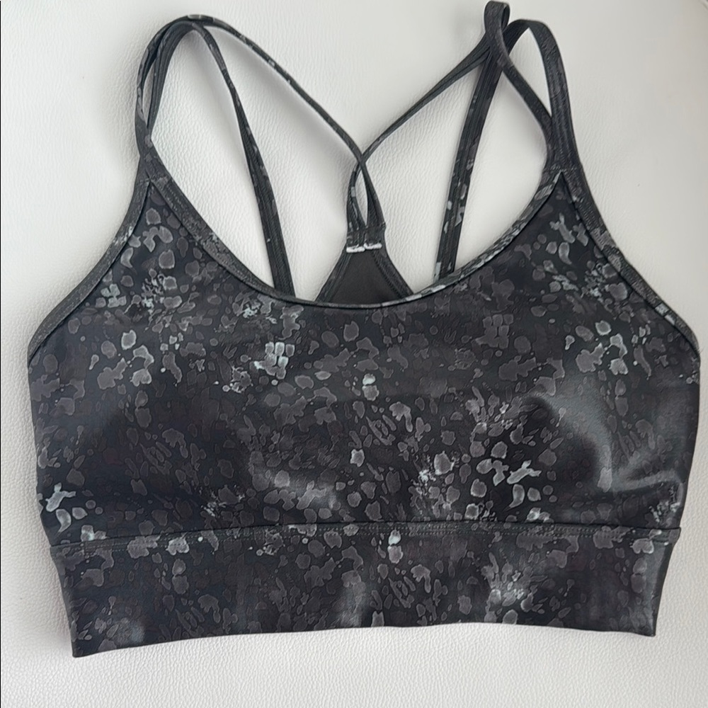 Women's Rosin Ink Watercolor Patterned Sports Bra - Picture 3 of 5
